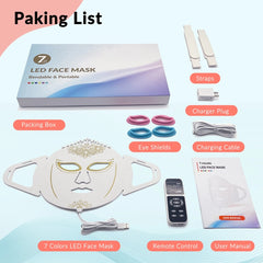 ZJZK Red Light Therapy Face Mask, Colorful Silicone Phototherapy for Facial Care