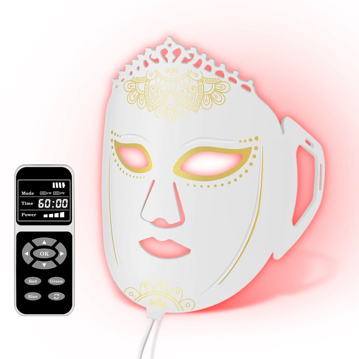 ZJZK Red Light Therapy Face Mask, Colorful Silicone Phototherapy for Facial Care
